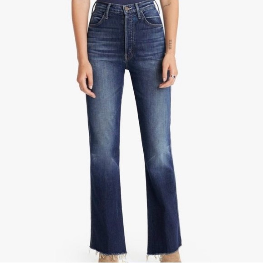 MOTHER Denim Tripper Weekender Fray Jeans Size 28